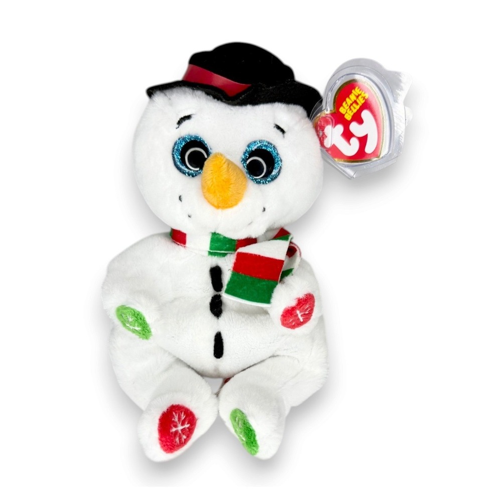 Weatherby the Snowman | Frosty Holiday Friend | Mint Heart Tag TY Beanie Bellie